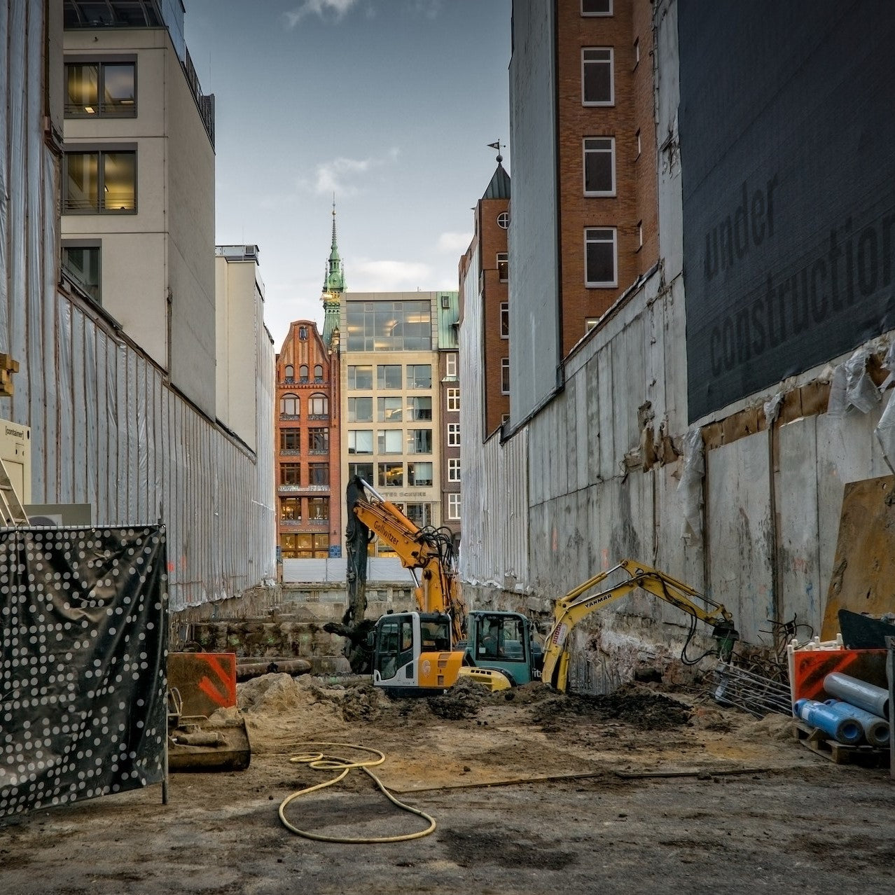 Baustelle in einer Großstadt